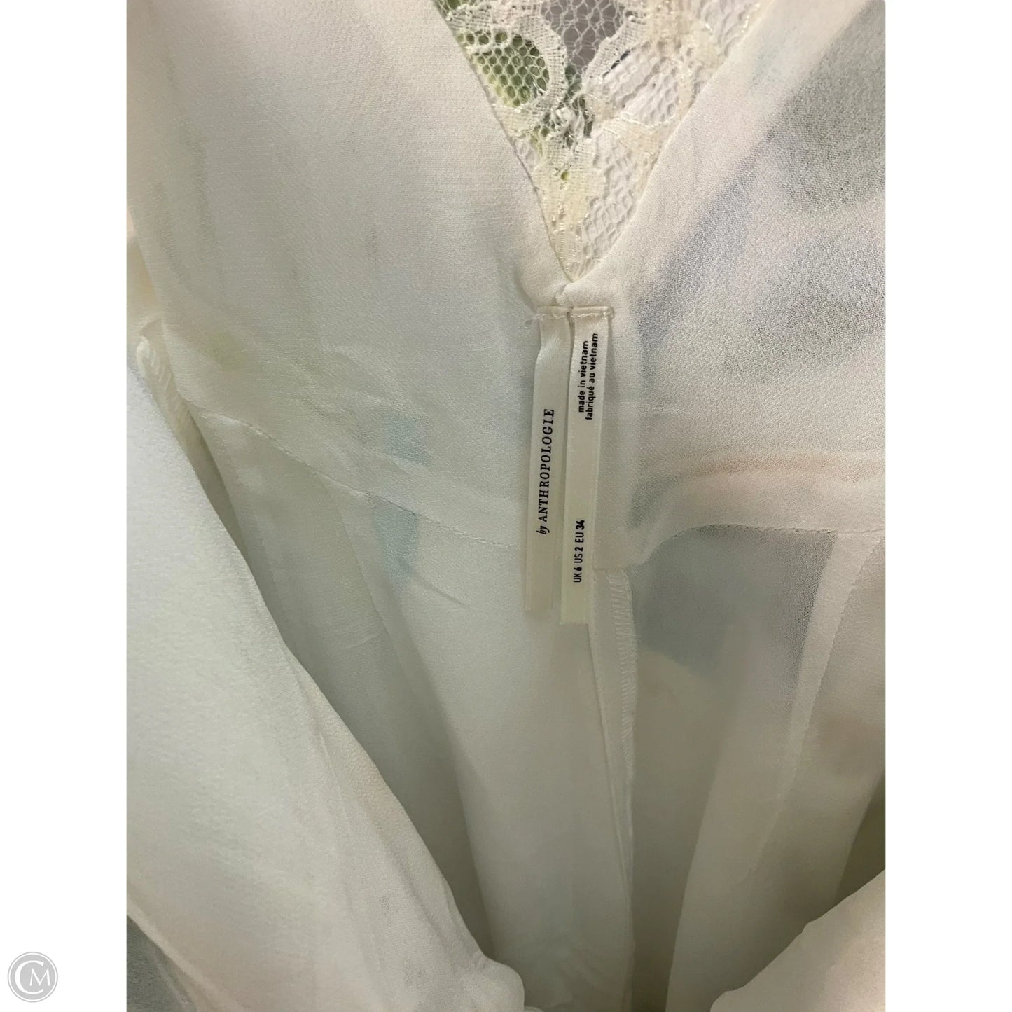 Dress Casual Maxi By Anthropologie In White, Size: S