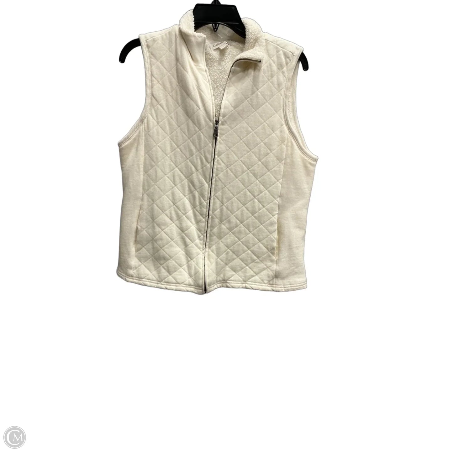 Vest Faux Fur & Sherpa By Coldwater Creek In Cream, Size: M