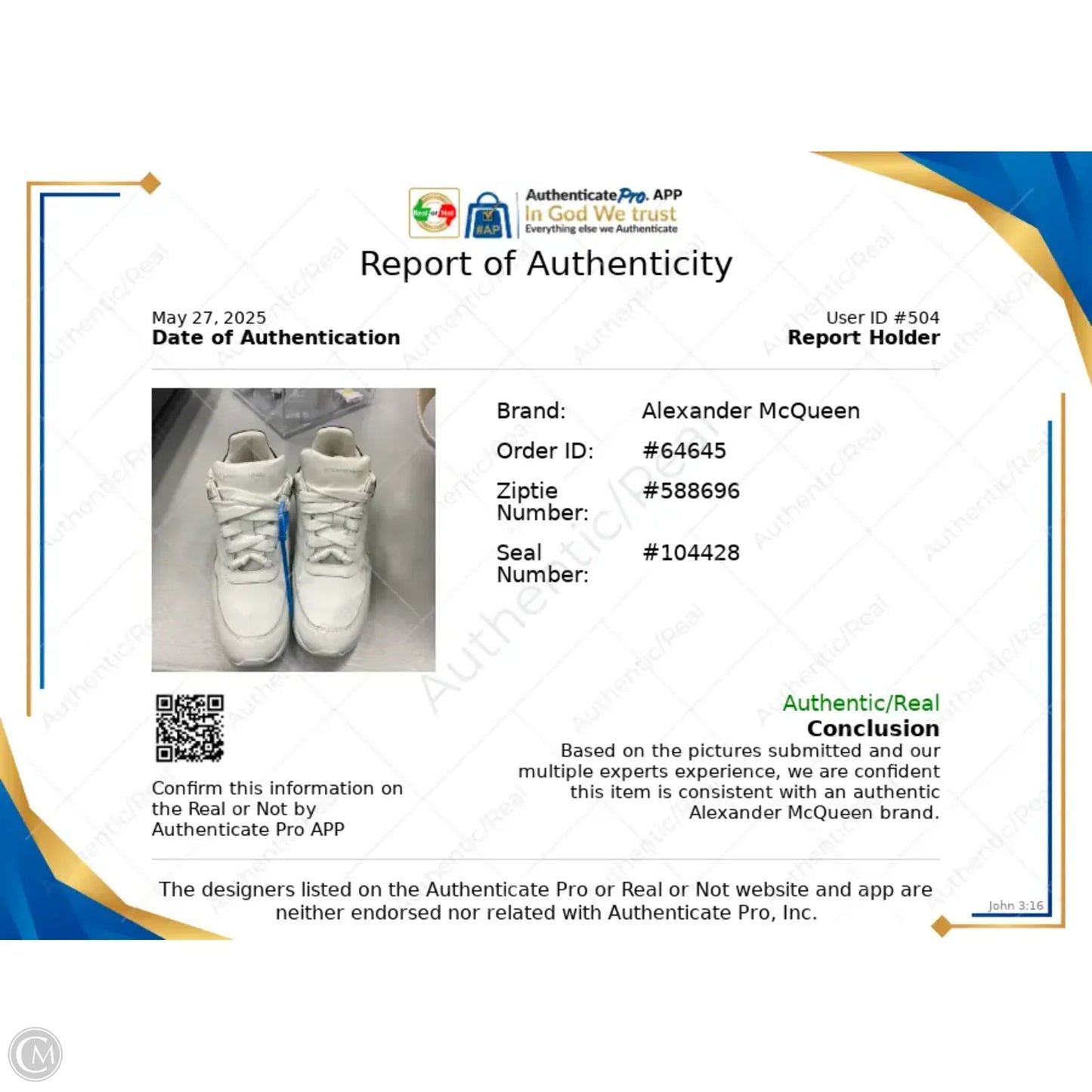 Shoes Luxury Designer By Alexander Mcqueen In White, Size: 8