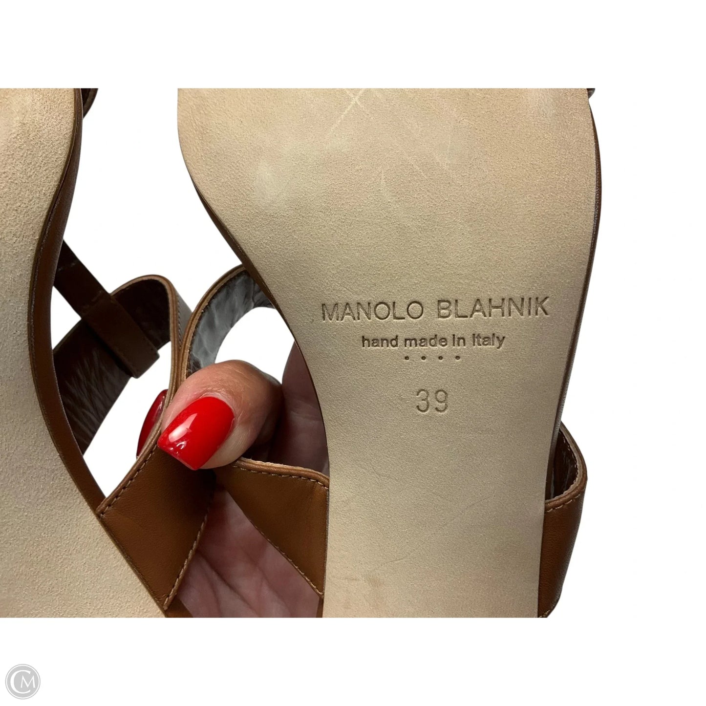 Shoes Designer By Manolo Blahnik In Brown, Size: 9