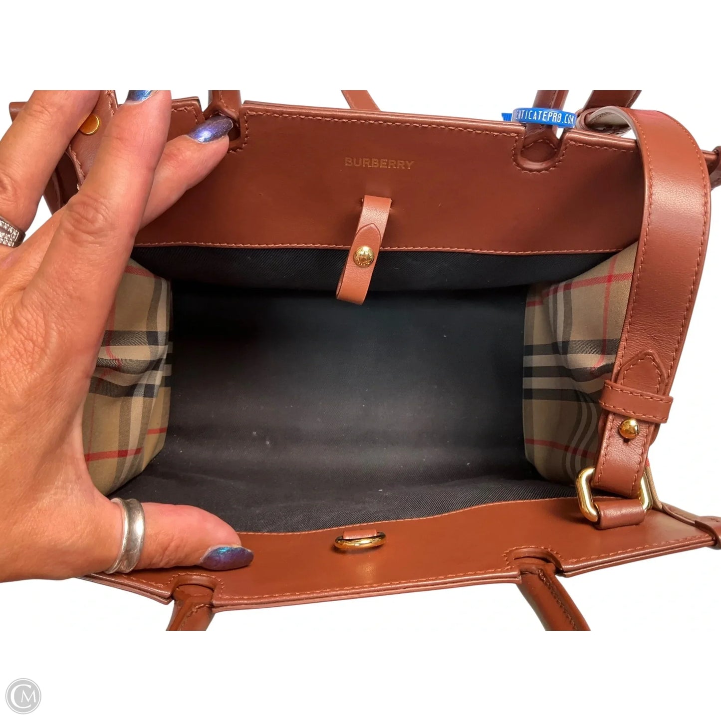 Tote Luxury Designer By Burberry, Size: Small