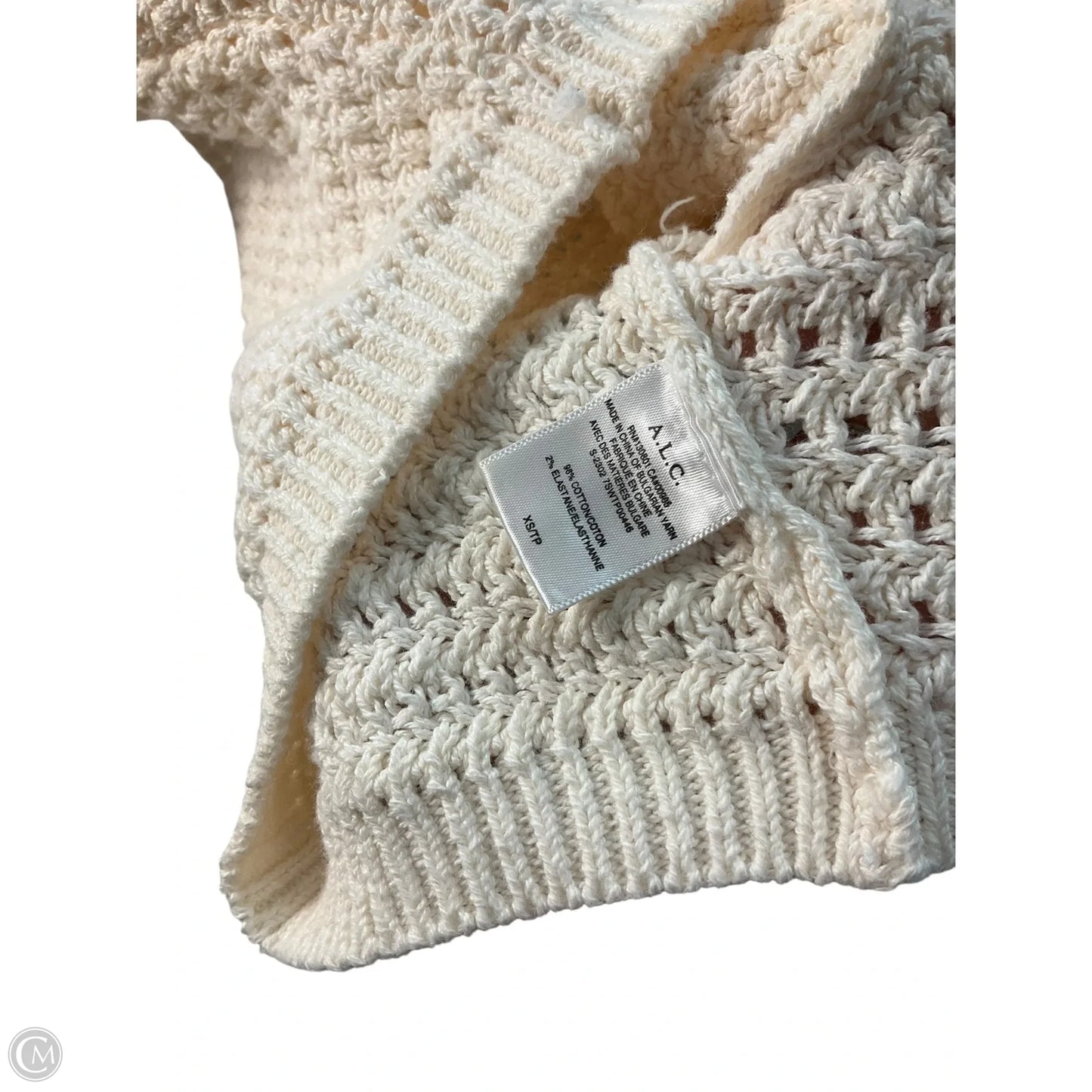Top Short Sleeve By Alc In Cream, Size: Xs