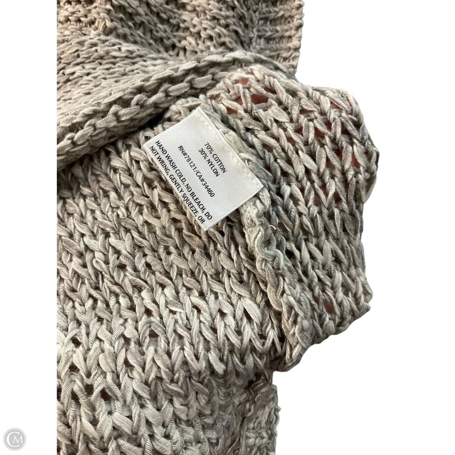 Sweater Short Sleeve By Eileen Fisher In Grey, Size: L