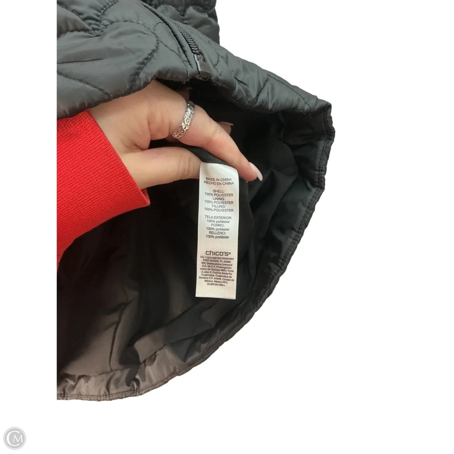 Vest Puffer & Quilted By Chicos In Black, Size: Xs