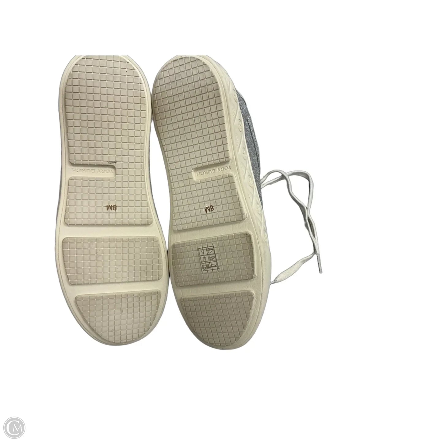 Shoes Designer By Tory Burch In Silver & White, Size: 8