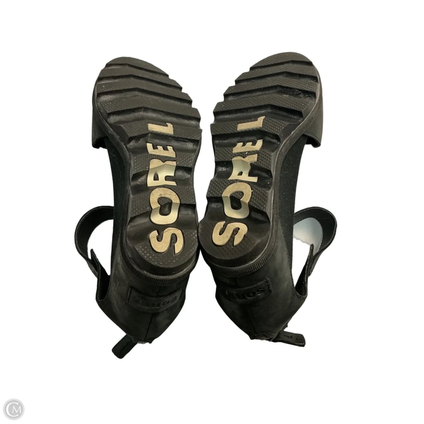 Sandals Heels Wedge By Sorel In Black, Size: 10