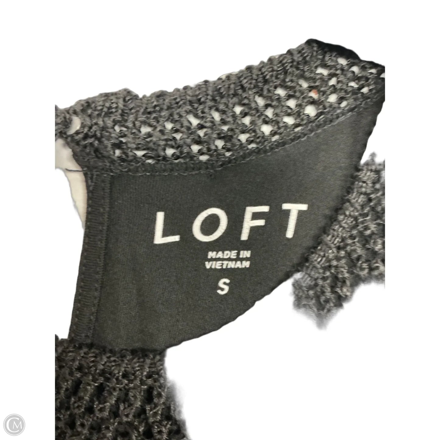 Top Sleeveless By Loft In Black, Size: S