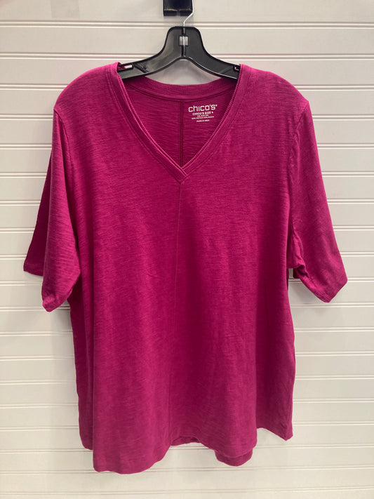 Top Short Sleeve By Chicos  Size: Xxl