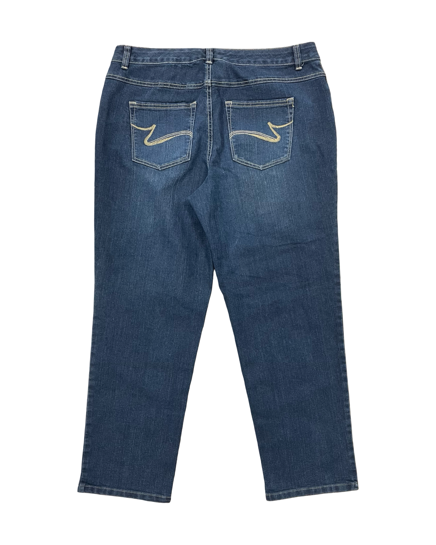 Jeans Straight By Just My Size In Blue Denim, Size:16