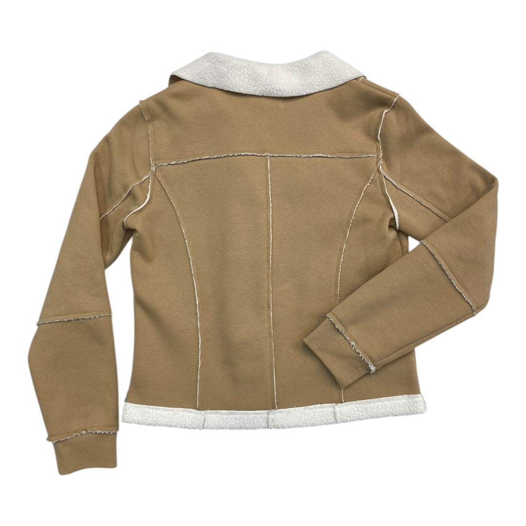 Coat Faux Fur & Sherpa By Michael By Michael Kors In Tan, Size:M