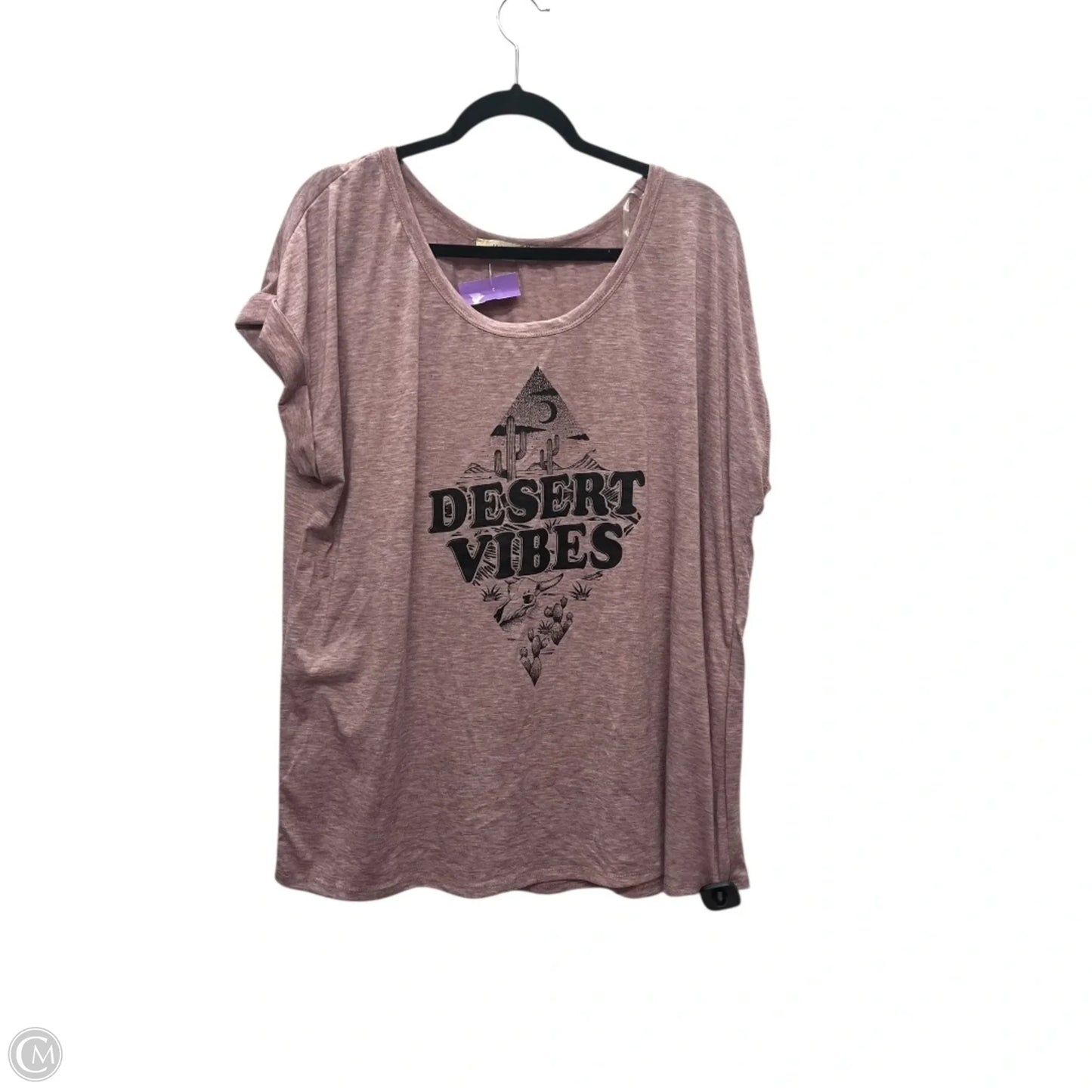 Top Short Sleeve Basic By Misia In Pink, Size: 2x