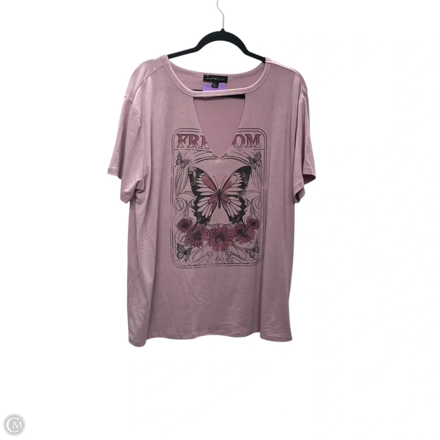 Top Short Sleeve Basic By Social Standard By Sanctuary In Purple, Size: 2x