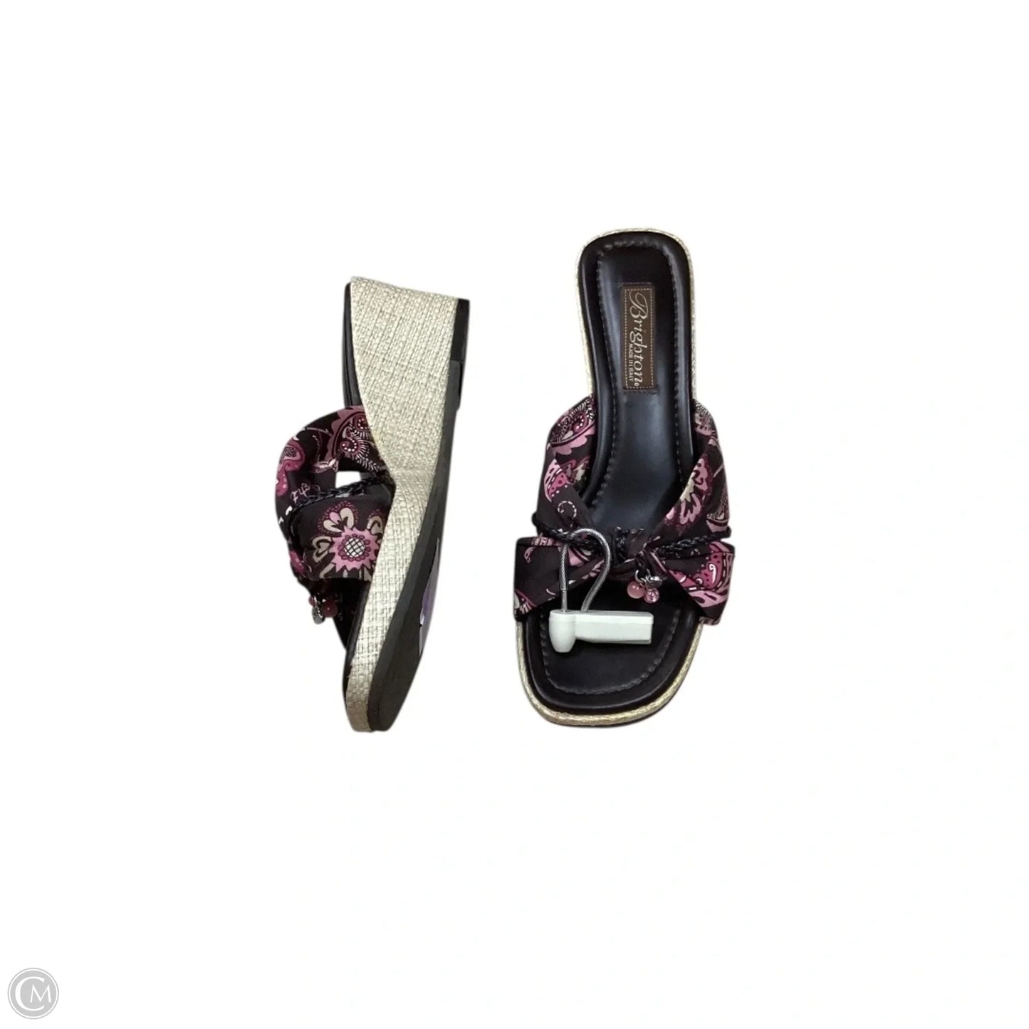 Sandals Heels Wedge By Brighton In Brown, Size: 8.5