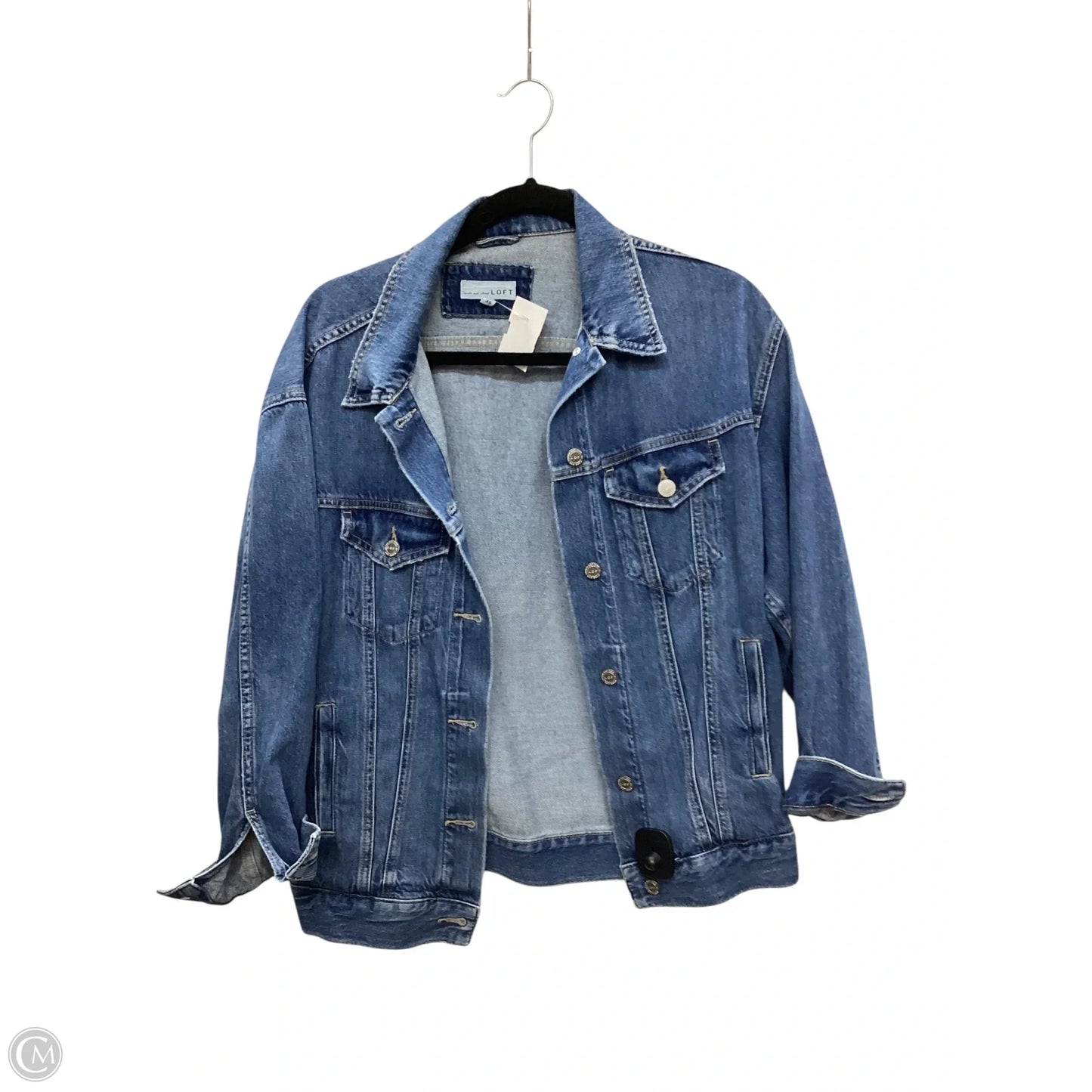Jacket Denim By Loft In Blue Denim, Size: Xs