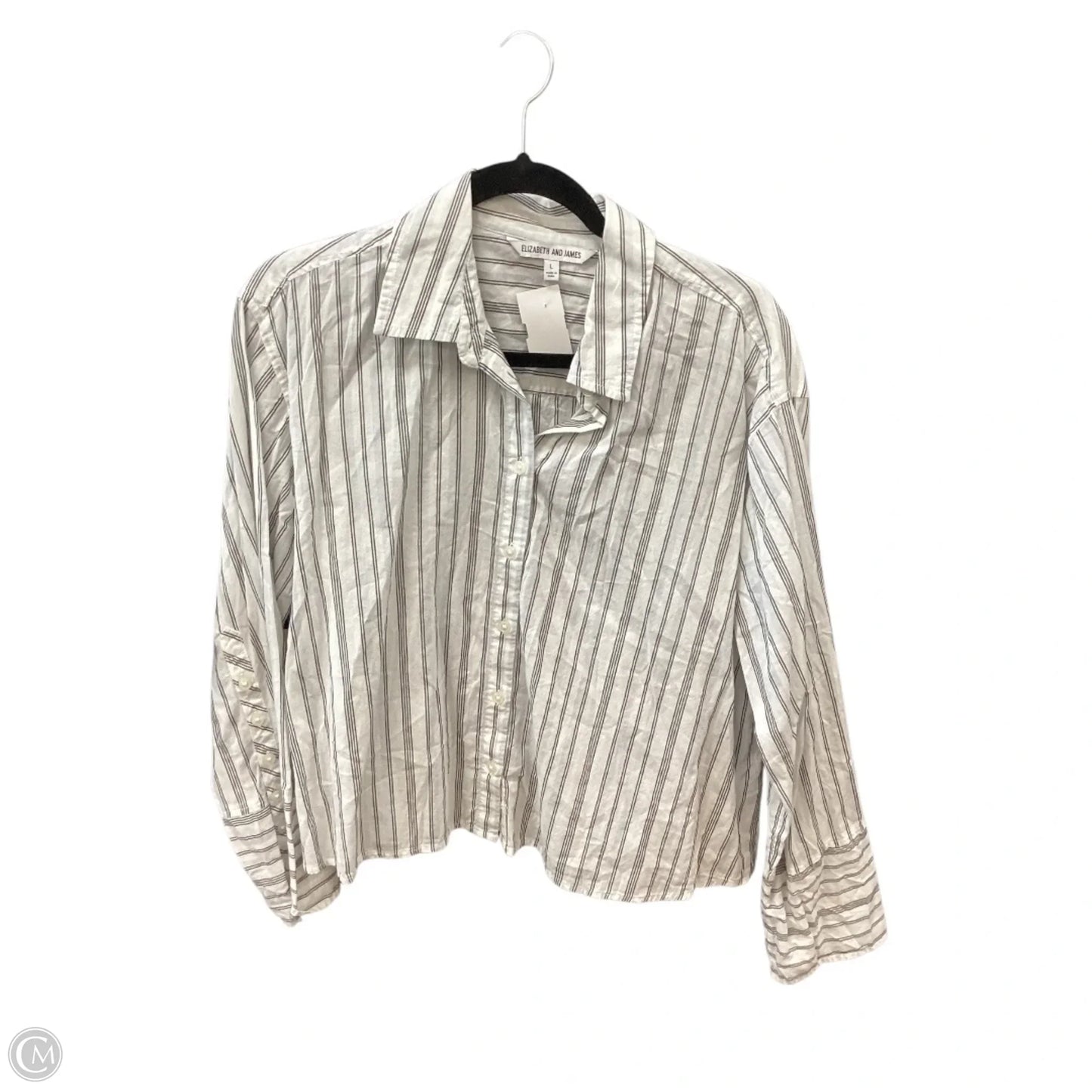 Top Long Sleeve By Elizabeth And James In White, Size: L