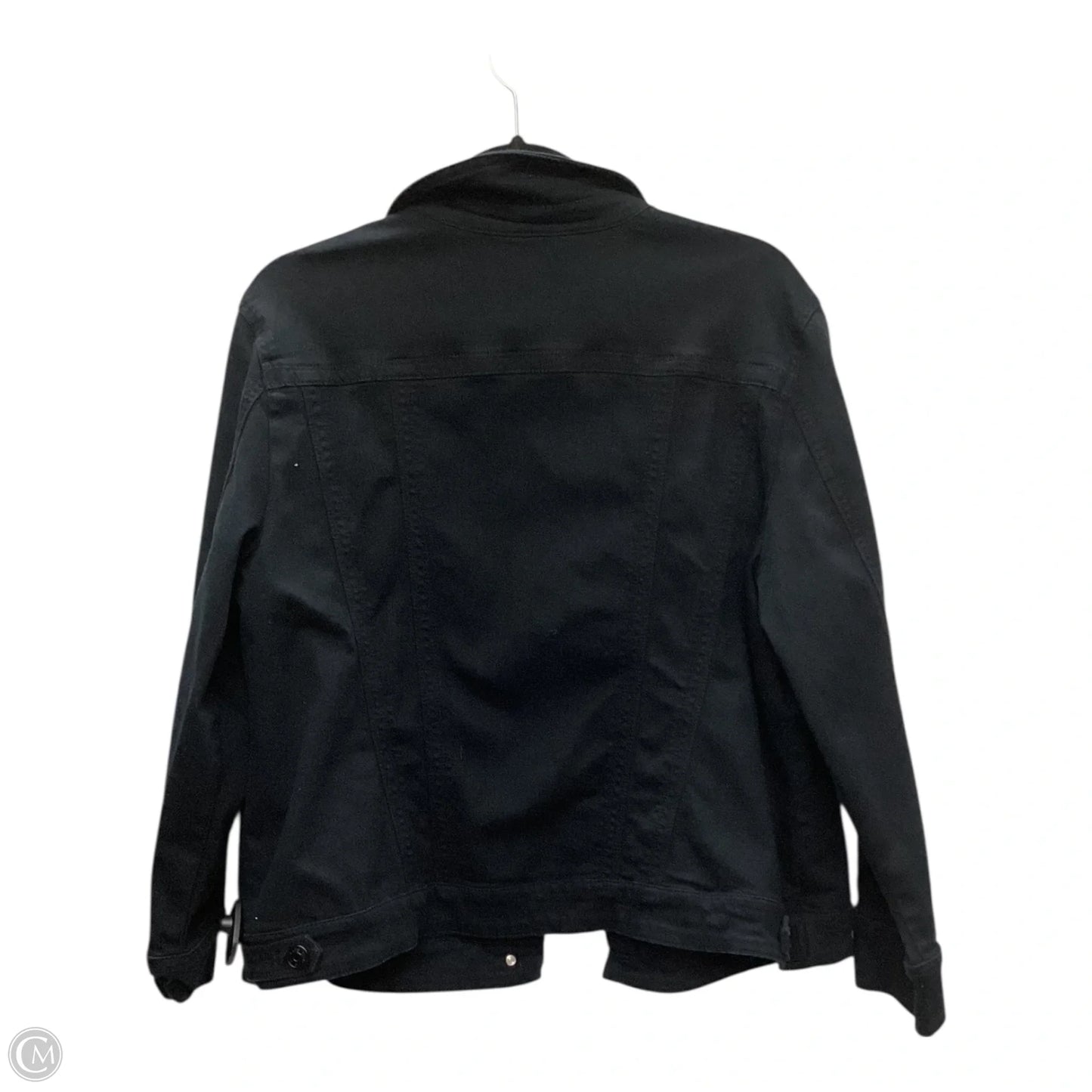 Jacket Denim By Chicos In Black, Size: Xlp