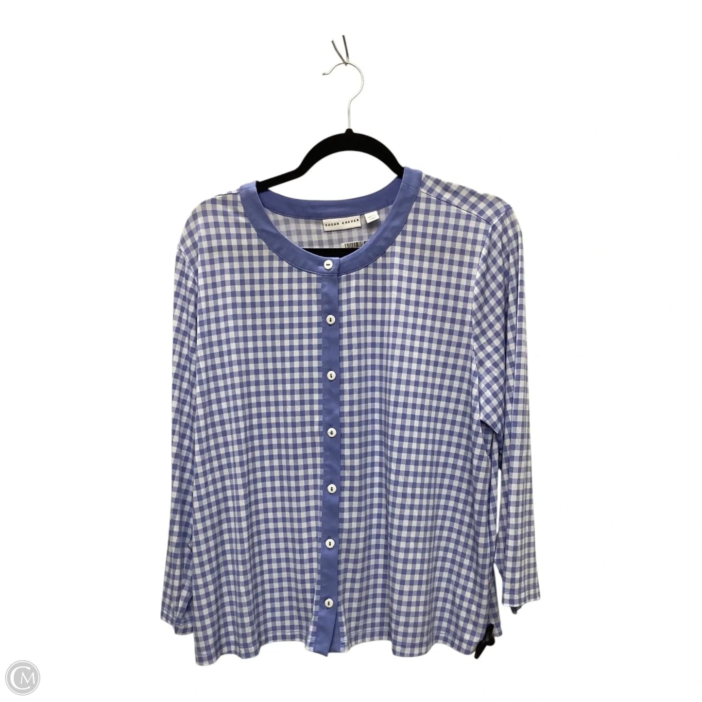 Top Long Sleeve By Susan Graver In Blue, Size: Xl