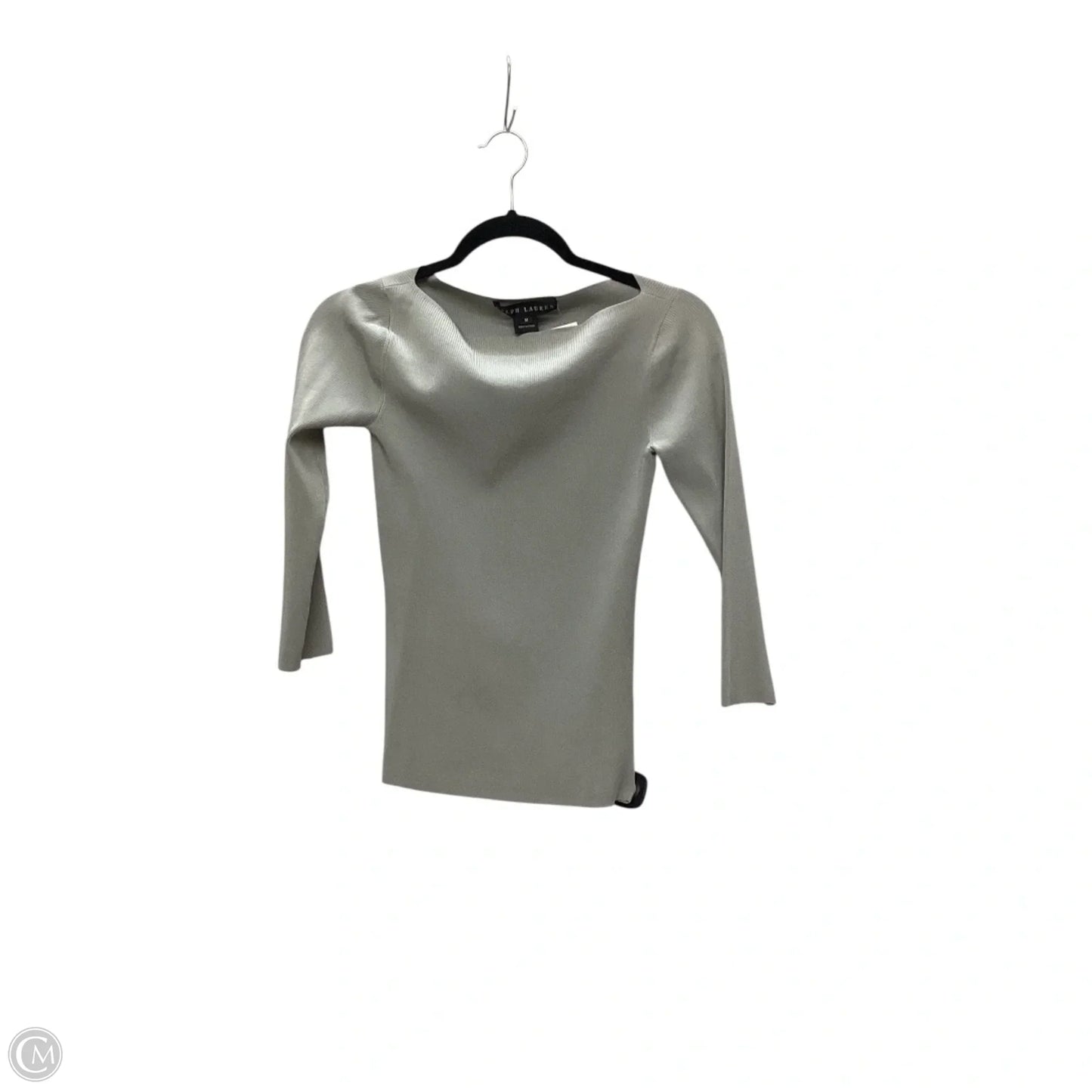 Top Long Sleeve By Ralph Lauren In Grey, Size: M