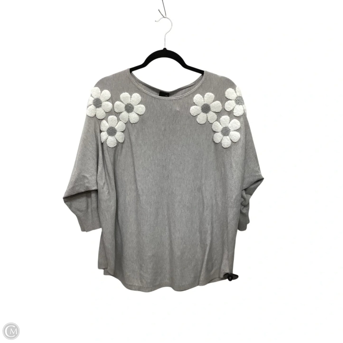 Top Short Sleeve By Aaeda In Grey, Size: 1x