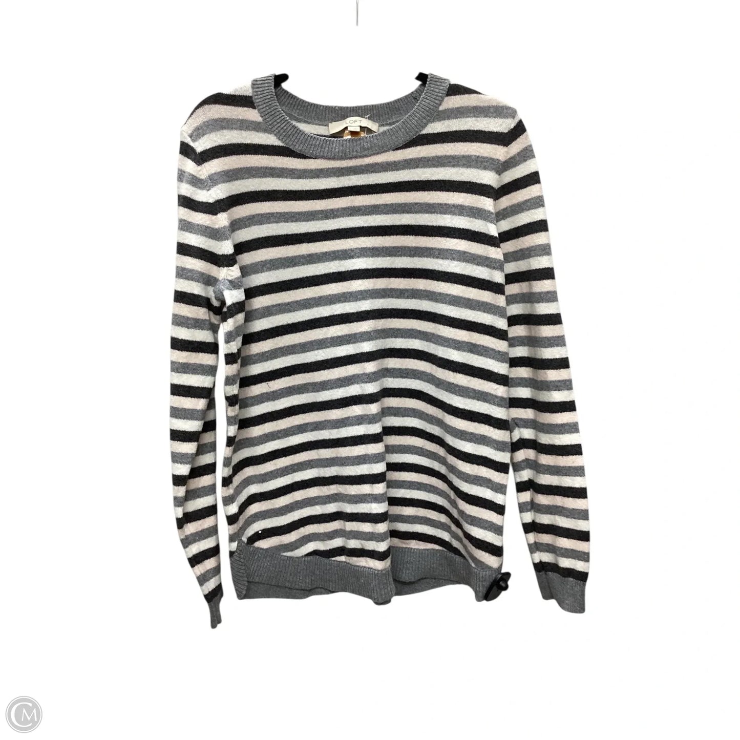 Sweater By Loft In Striped Pattern, Size: L
