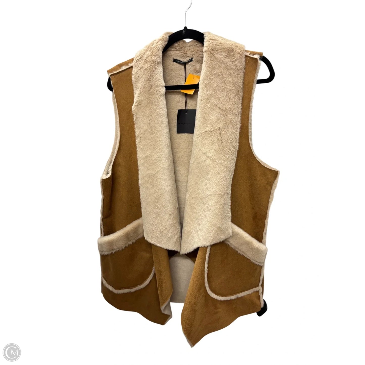 Vest Faux Fur & Sherpa By Do Everything In Love In Brown, Size: Osfm