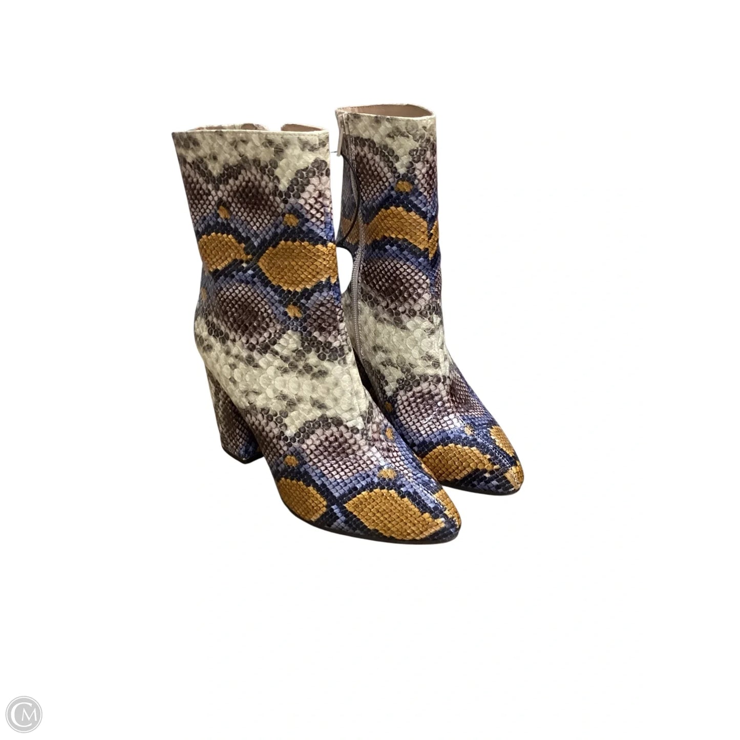 Boots Ankle Heels By Limited In Snakeskin Print, Size: 8.5