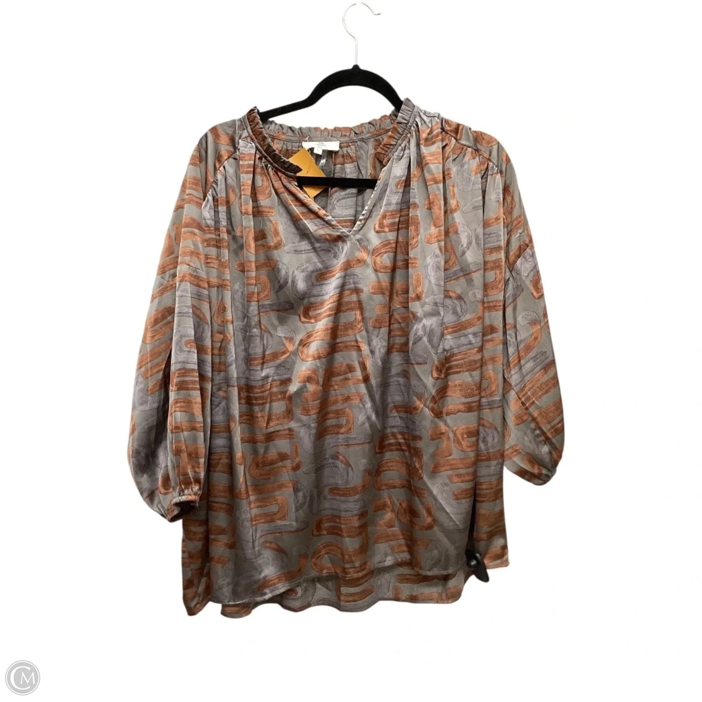Blouse Long Sleeve By Entro In Multi-colored, Size: M
