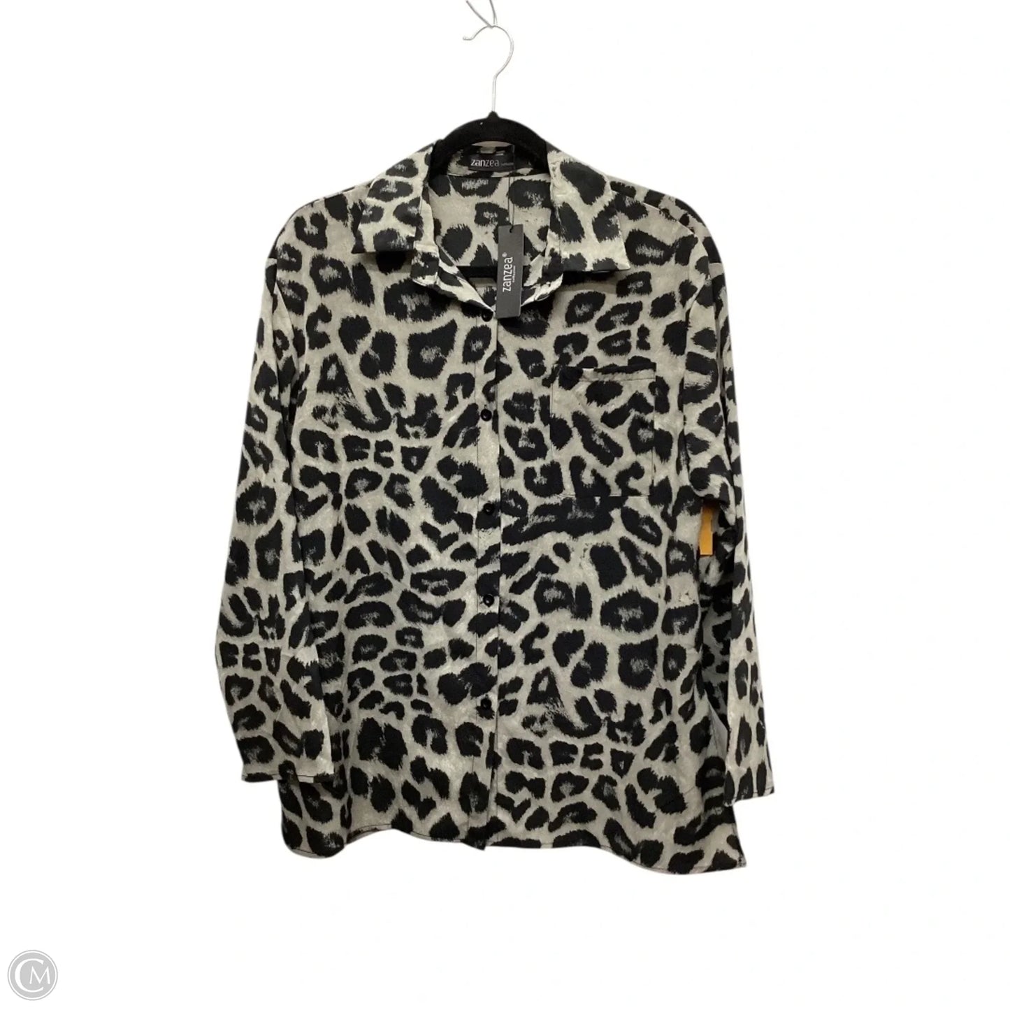 Top 2pc Long Sleeve By Zanzea In Animal Print, Size: L