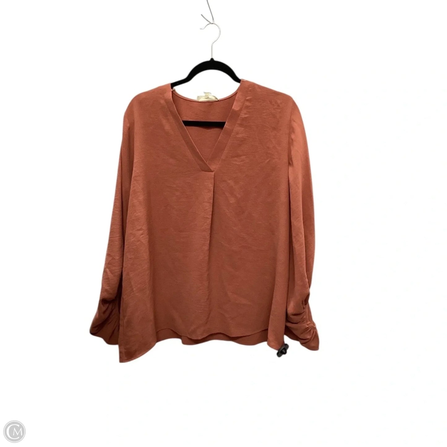 Top Long Sleeve By Entro In Orange, Size: L