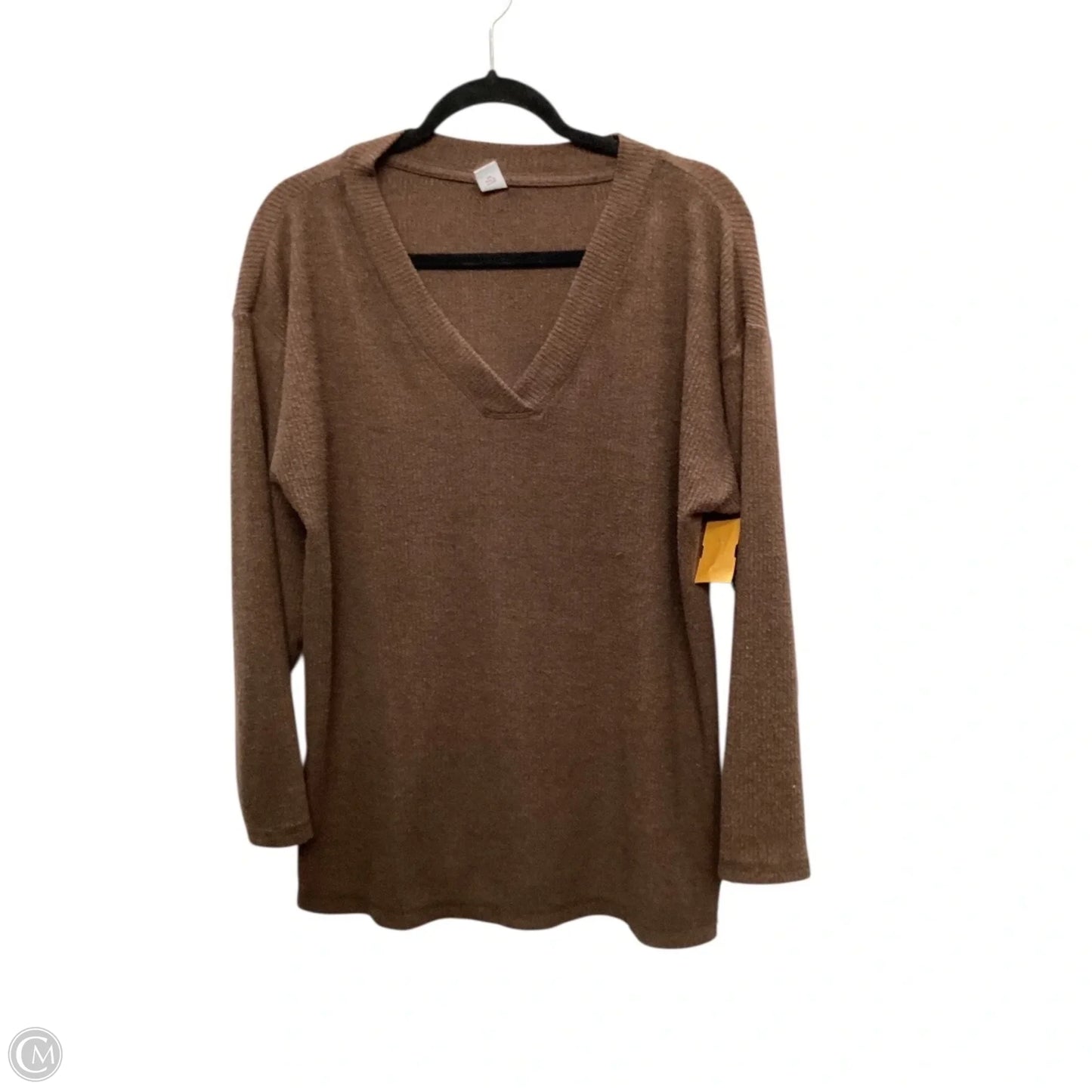 Top Long Sleeve By Old Navy In Brown, Size: M