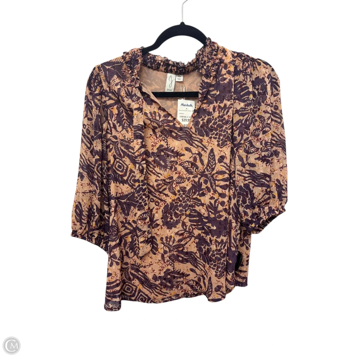 Top Long Sleeve By Joie In Purple, Size: S