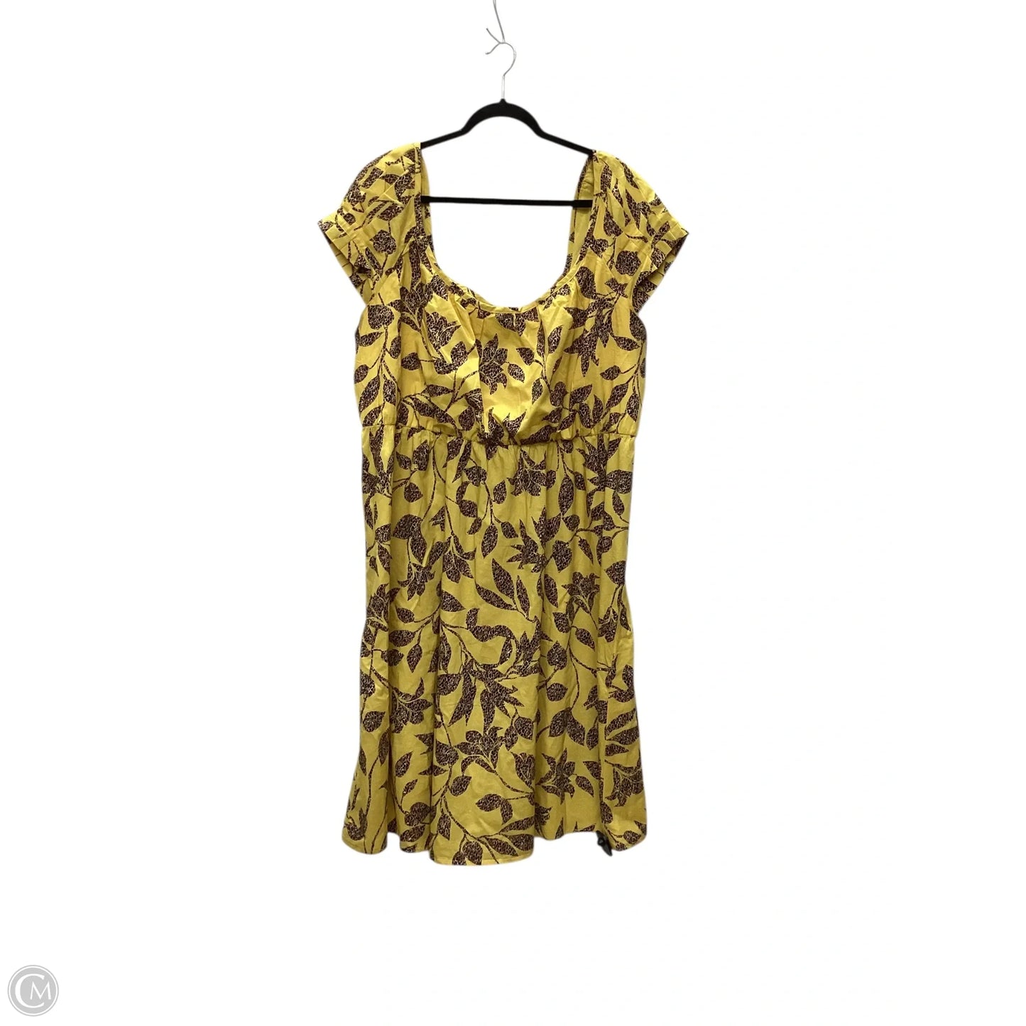 Dress Casual Midi By Eloquii In Yellow, Size: 22
