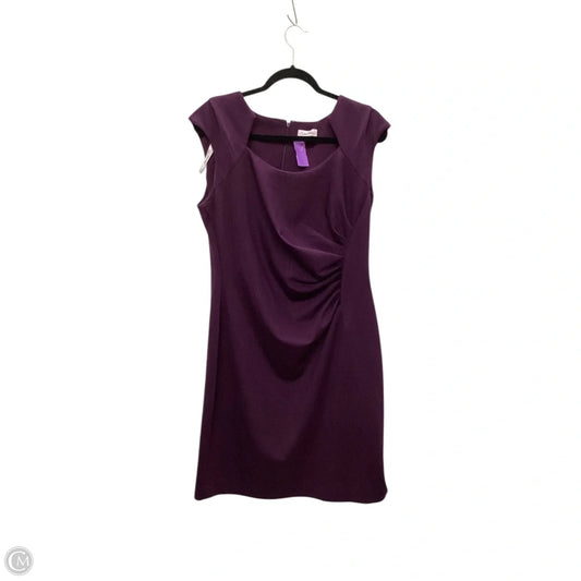 Dress Work By Calvin Klein In Purple, Size: 14