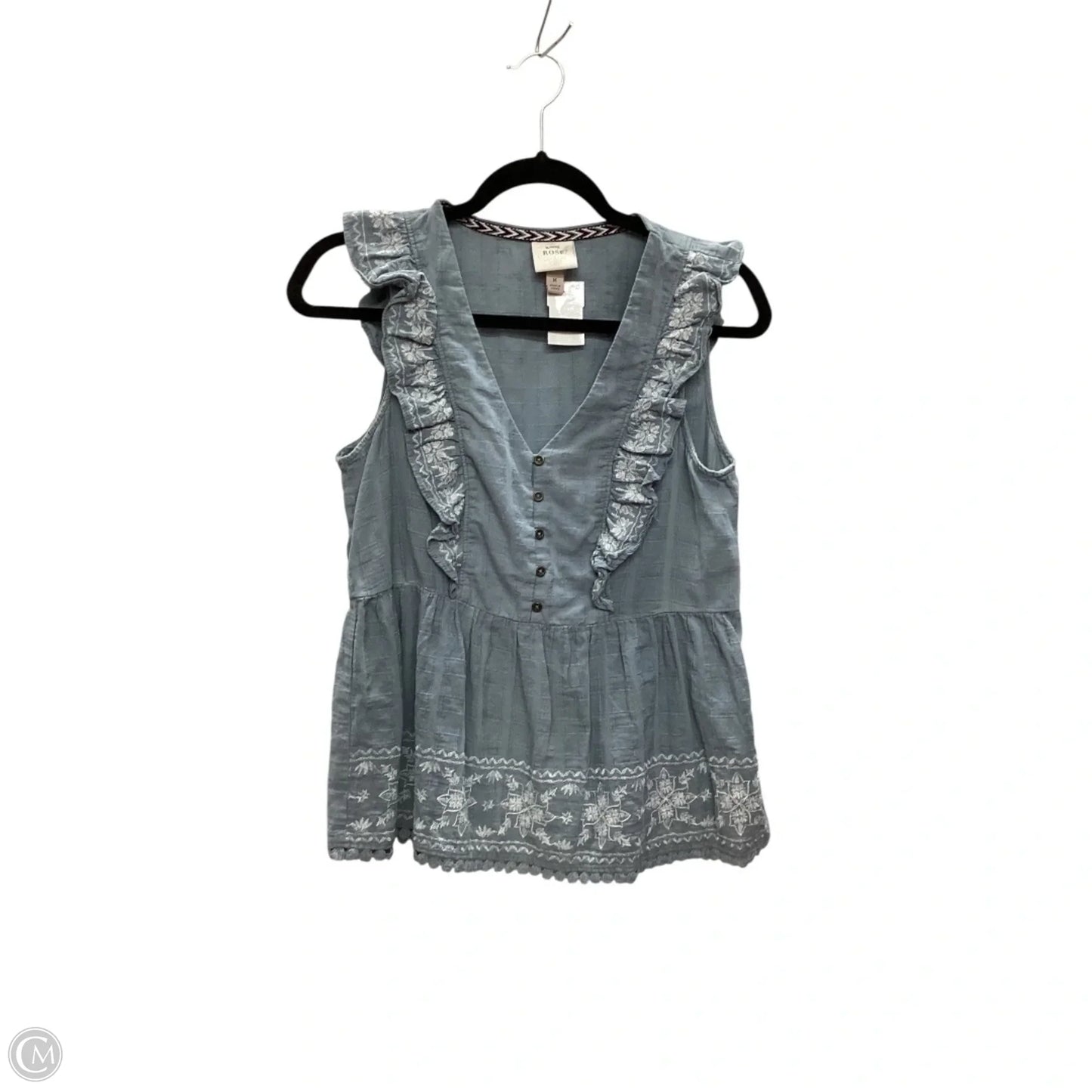 Top Sleeveless By Knox Rose In Blue, Size: M
