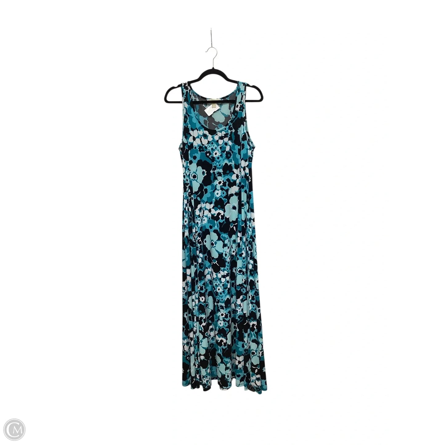 Dress Casual Maxi By Michael By Michael Kors In Blue & Brown, Size: Xl