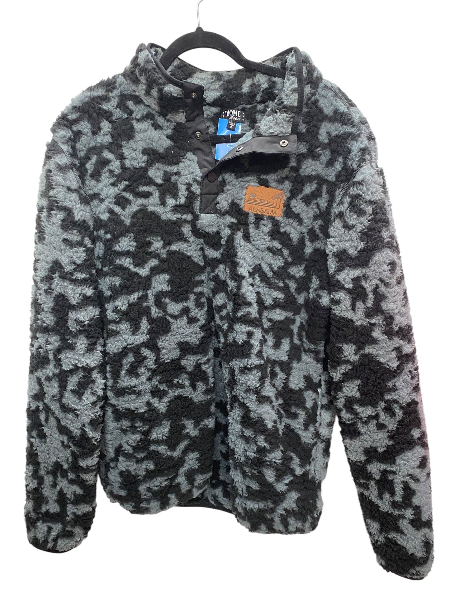 Jacket Faux Fur & Sherpa By Home Free In Grey, Size: S