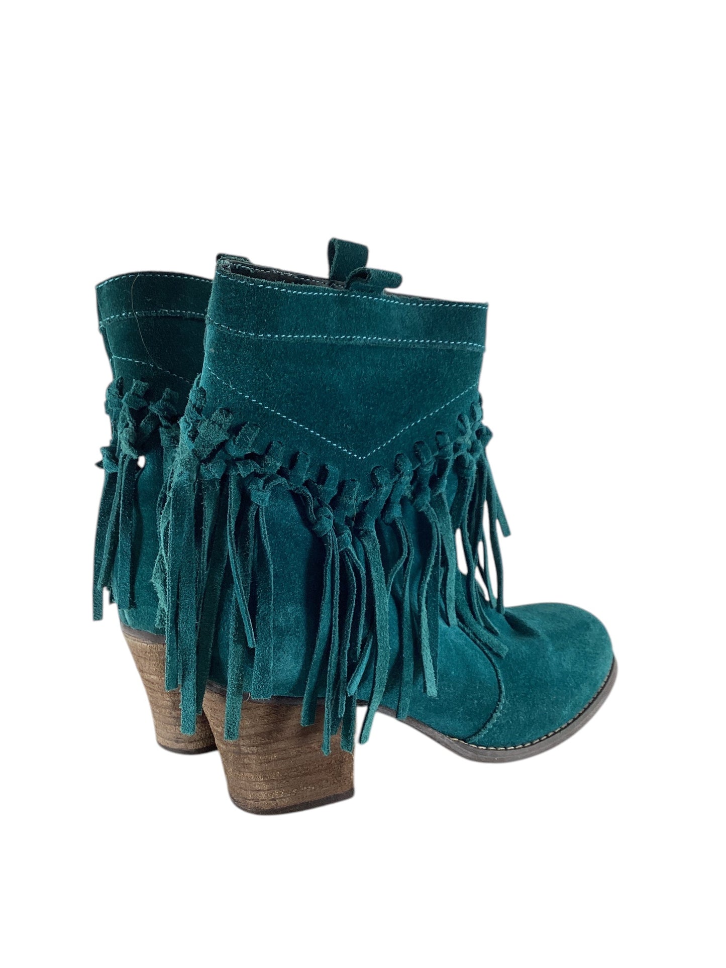 Boots Ankle Heels By Clothes Mentor In Blue, Size: 6.5