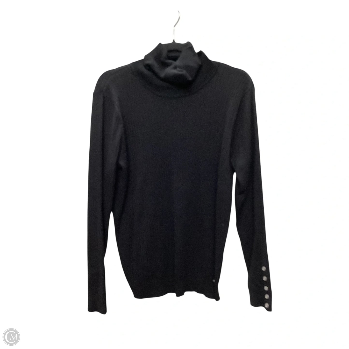 Top Long Sleeve By Calvin Klein In Black, Size: Xl