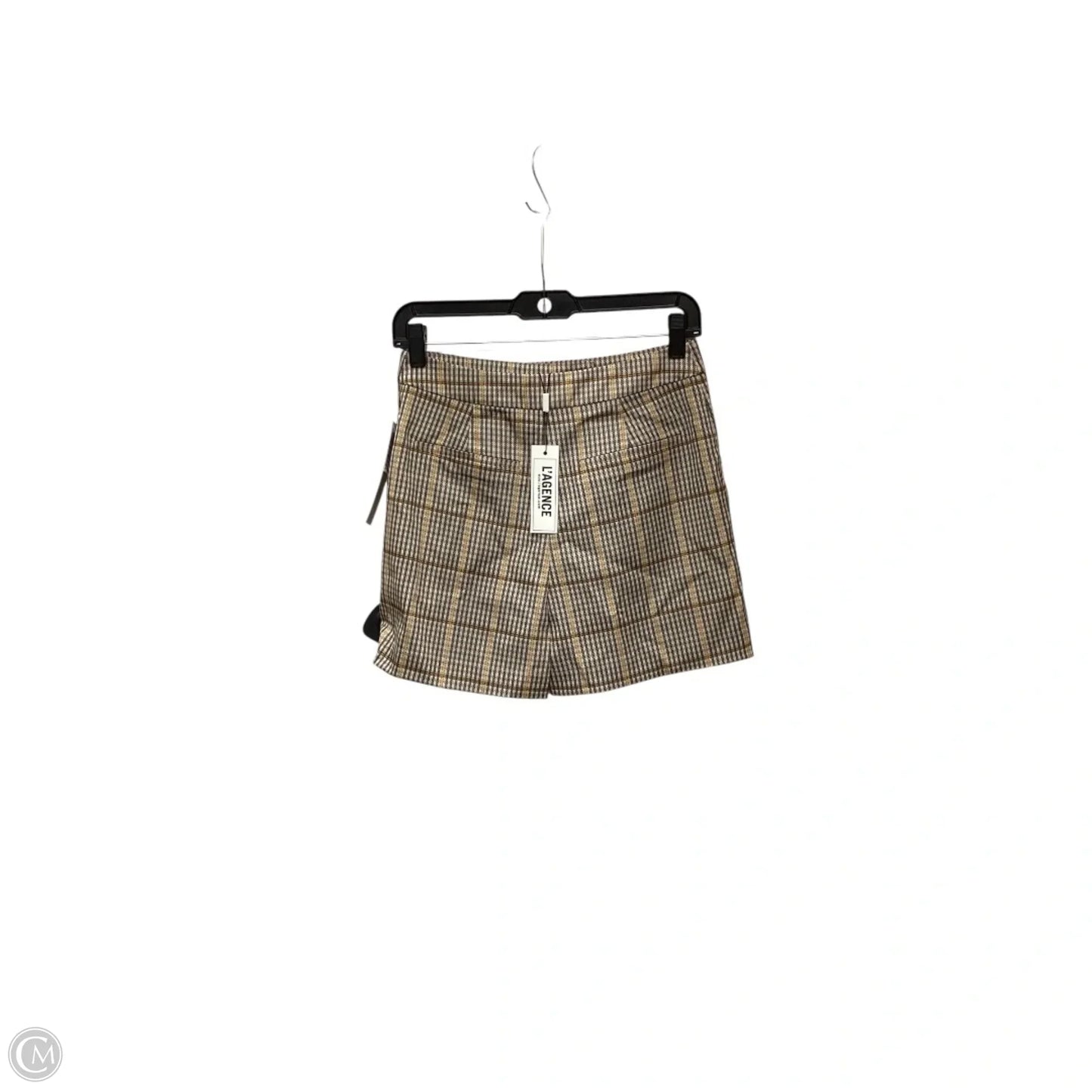 Designer Shorts By L Agence In Plaid Pattern, Size: 2