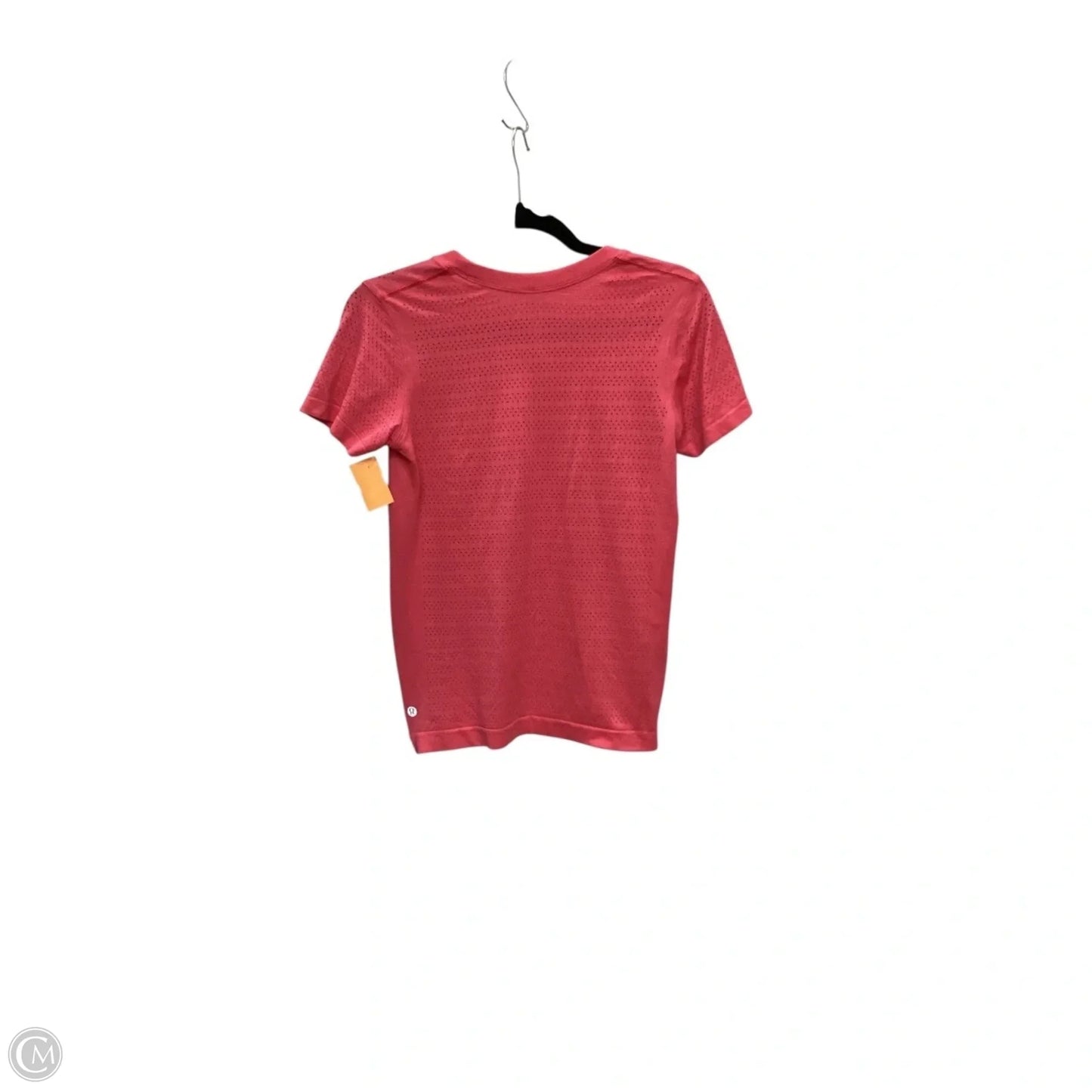 Athletic Top Short Sleeve By Lululemon In Pink, Size: 4