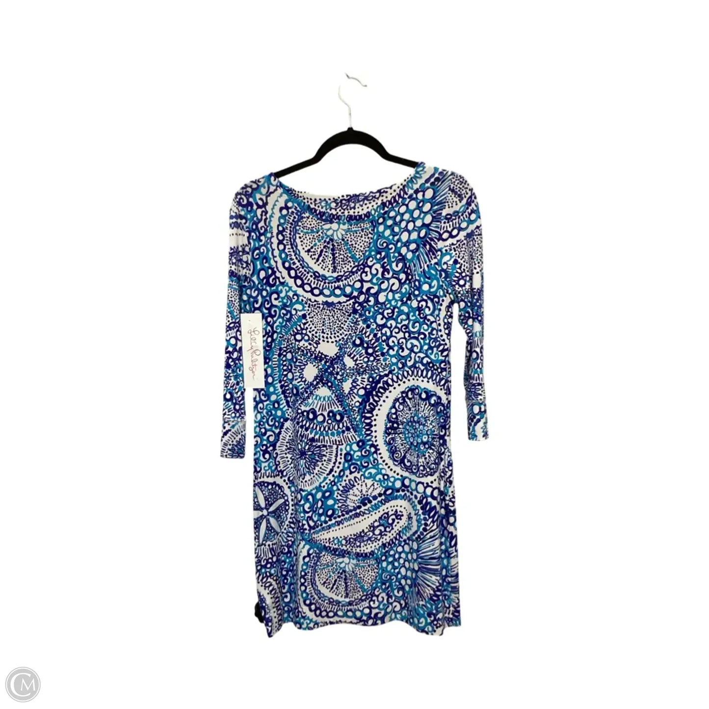 Dress Designer By Lilly Pulitzer In Blue & White, Size: M