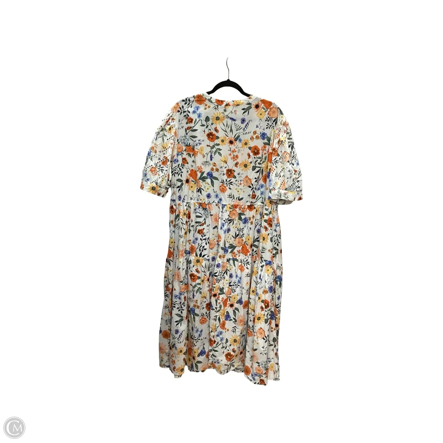 Dress Casual Midi By St Johns Bay In Floral Print, Size: 2x