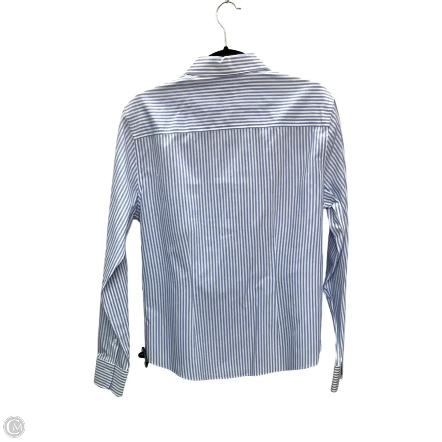 Blouse Long Sleeve By Brooks Brothers In Blue, Size: 8