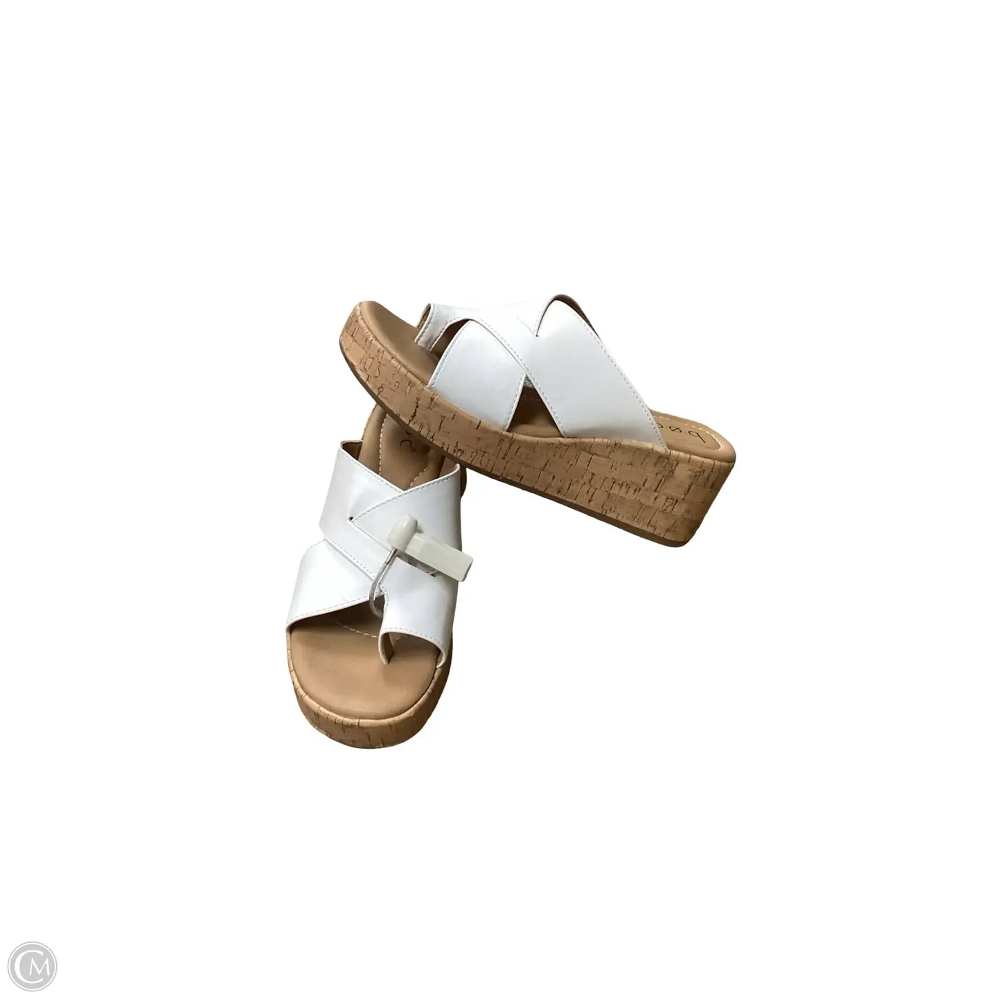 Sandals Heels Wedge By Abeo In Tan, Size: 8