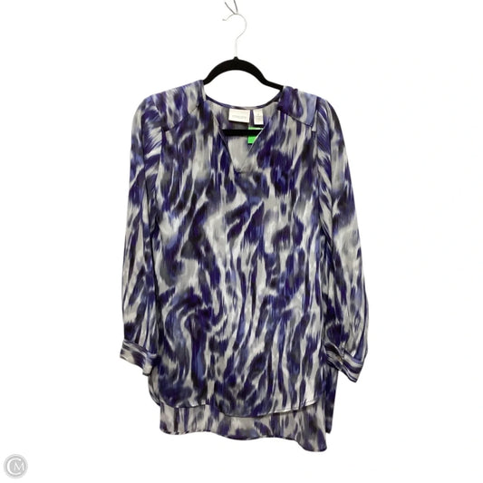 Tunic Long Sleeve By Chicos In Multi-colored, Size: M