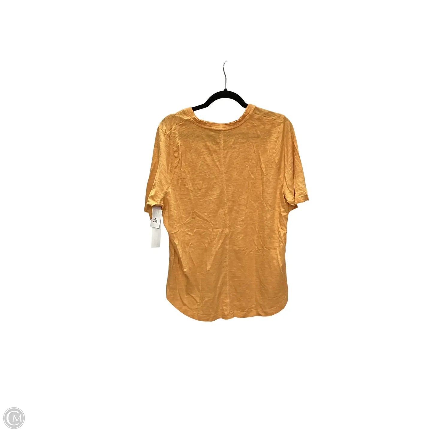 Blouse Short Sleeve By Chicos In Yellow, Size: Xl
