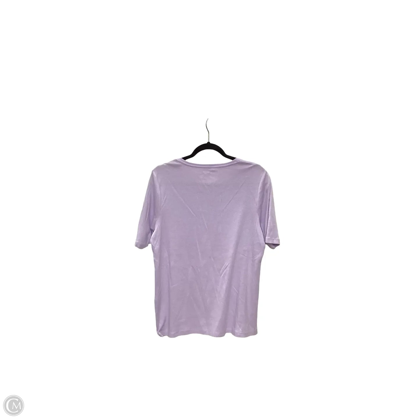 Top Short Sleeve Basic By Chicos In Purple, Size: 2