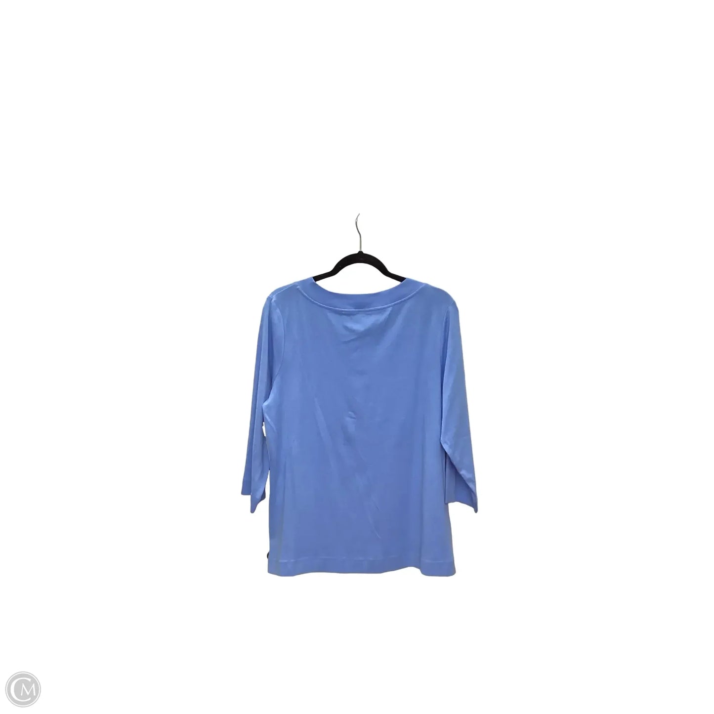 Top 3/4 Sleeve By Chicos In Blue, Size: Xl