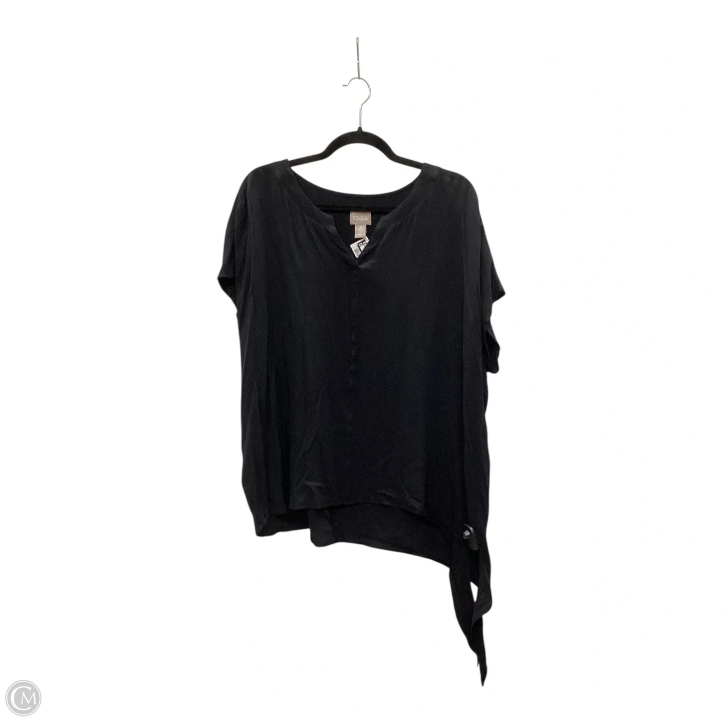 Top Short Sleeve By Chicos In Black, Size: Xl