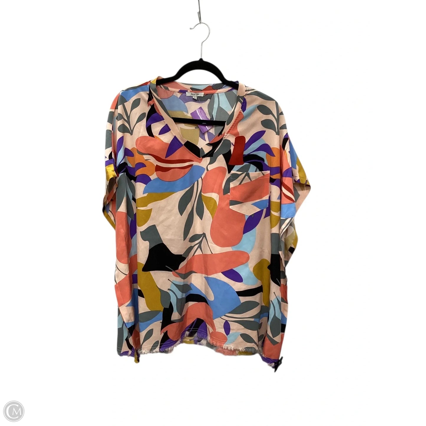 Top Short Sleeve By Jodifl In Multi-colored, Size: L